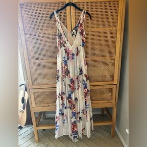 Raga sheer maxi dress with floral print. Gently worn. The perfect Summer dress.
